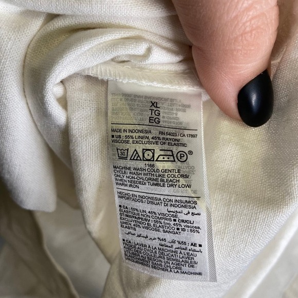 Old Navy | white linen blend O ring halter romper womens‎ size XL NWT NEW - Picture 10 of 10